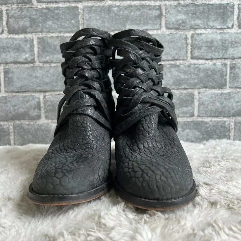 Free People Strappy Carrera Heels Booties Size 40